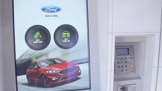 Киоск самообслуживания компании Ford Motor для прохождения ТО